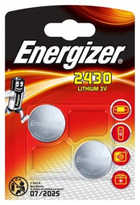 Gombelem, líthium, CR2430, 2 db, ENERGIZER